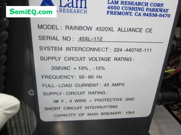 Lam TCP4520XLE Oxide Etcher